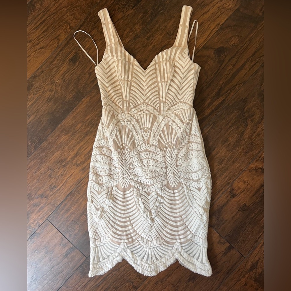 Boho White lace wedding or party dress size 4